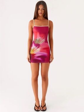 Peppermayo Everett Mini Dress -
Pink Tropical